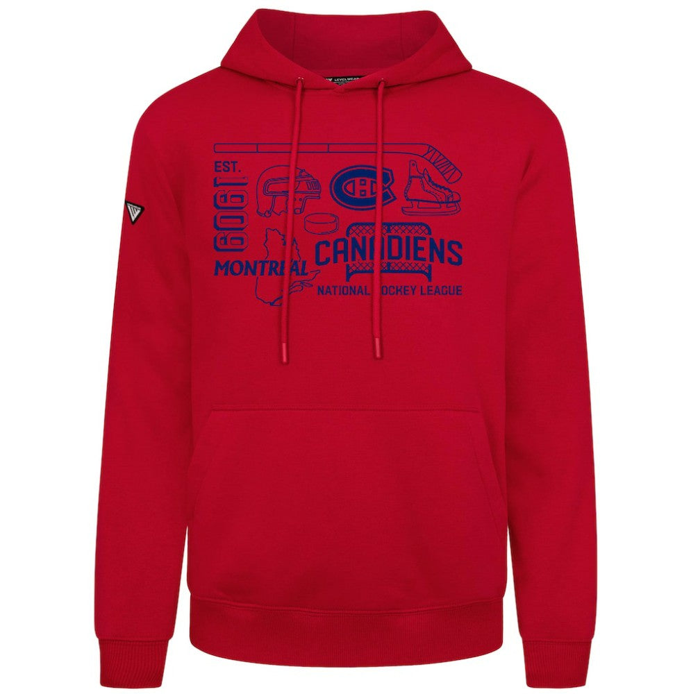 Montreal Canadiens Levelwear Podium Campaign Pullover Hoodie Red