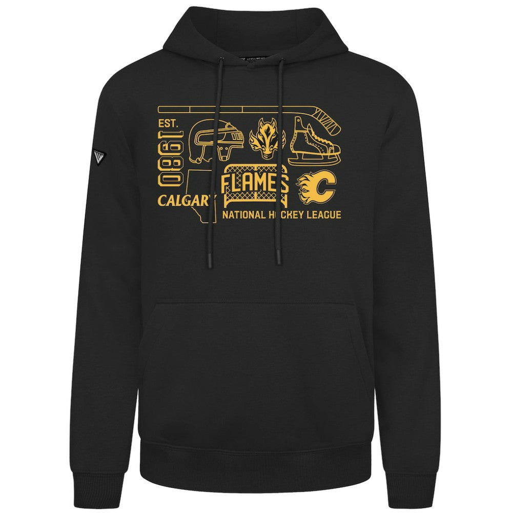 Calgary Flames Levelwear Podium Campaign Pullover Hoodie Black