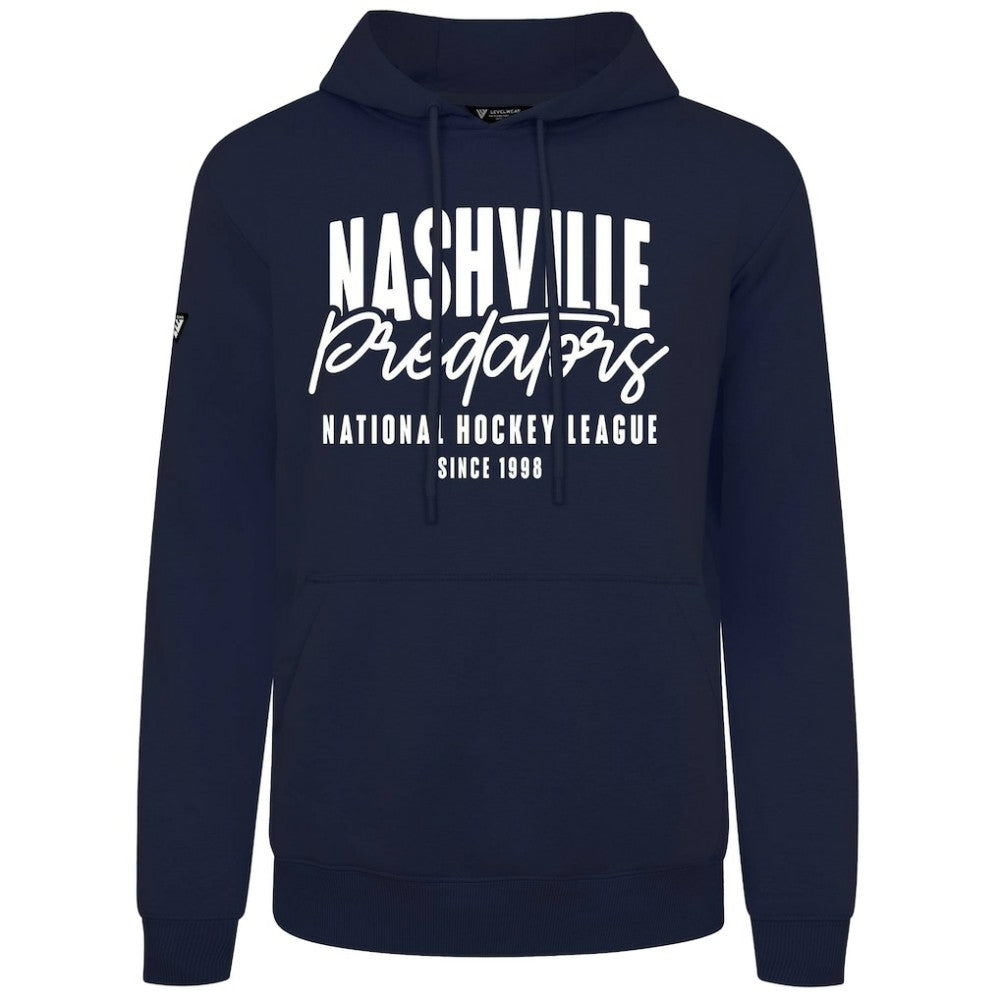 Nashville Predators Levelwear Podium Response Pullover Hoodie Navy