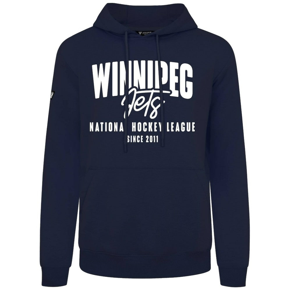 Winnipeg Jets Levelwear Podium Response Pullover Hoodie Navy