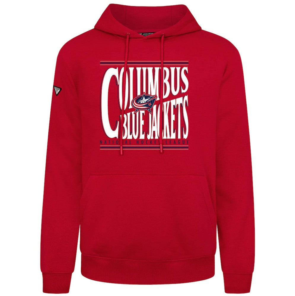 Columbus Blue Jackets Levelwear Podium Powerhouse Pullover Hoodie Red