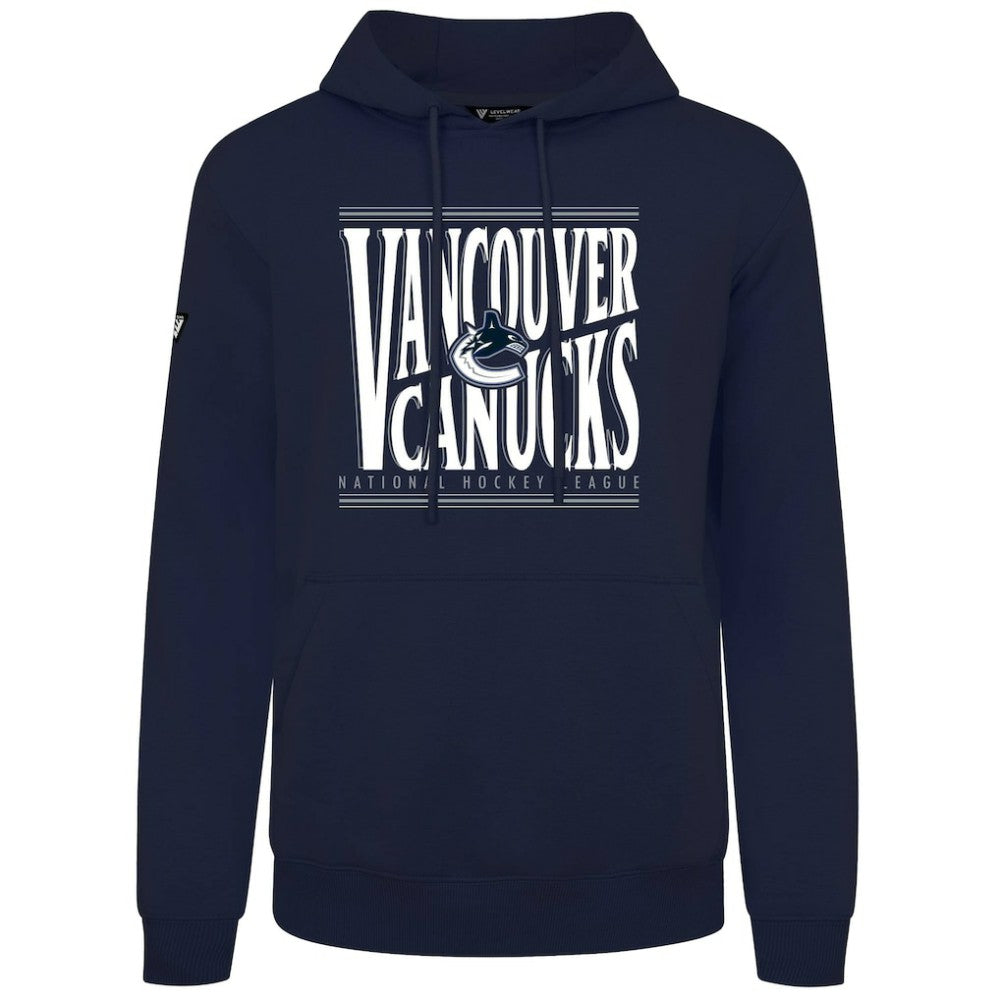 Vancouver Canucks Levelwear Podium Powerhouse Pullover Hoodie Navy
