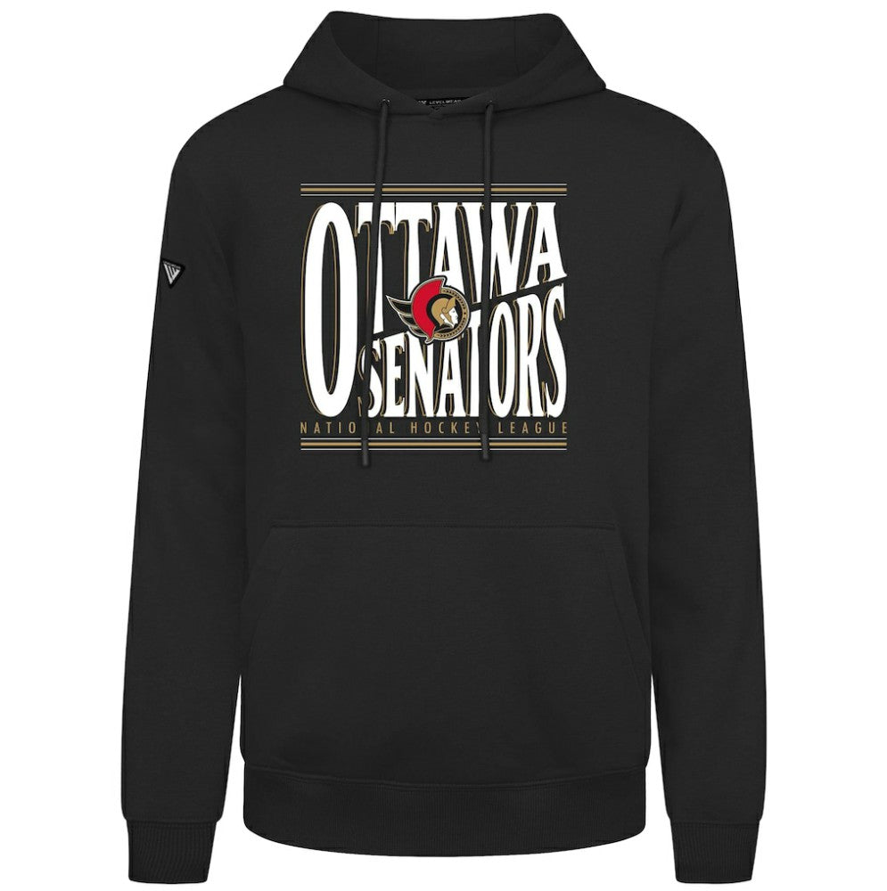 Ottawa Senators Levelwear Podium Powerhouse Pullover Hoodie Black