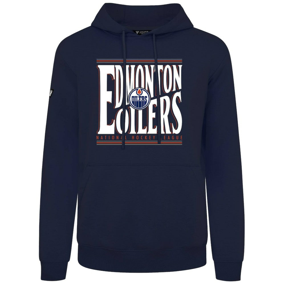 Edmonton Oilers Levelwear Podium Powerhouse Pullover Hoodie Navy