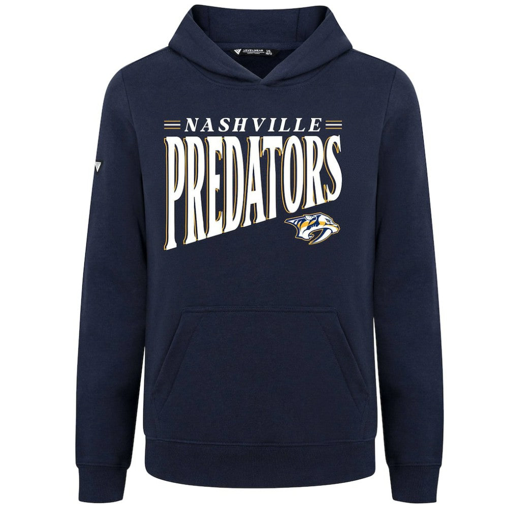 Nashville Predators Levelwear Youth Jr Podium Tally Pullover Hoodie Navy