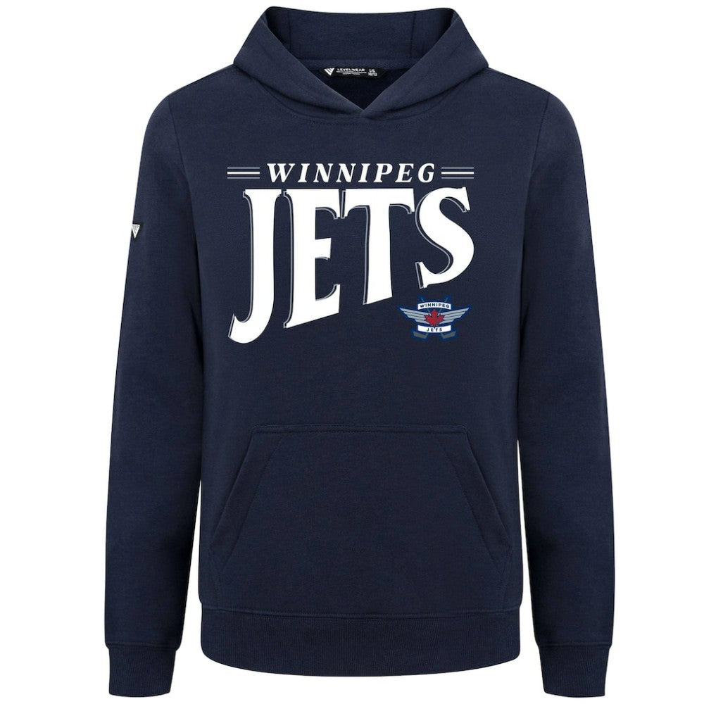 Winnipeg Jets Levelwear Youth Jr Podium Tally Pullover Hoodie Navy