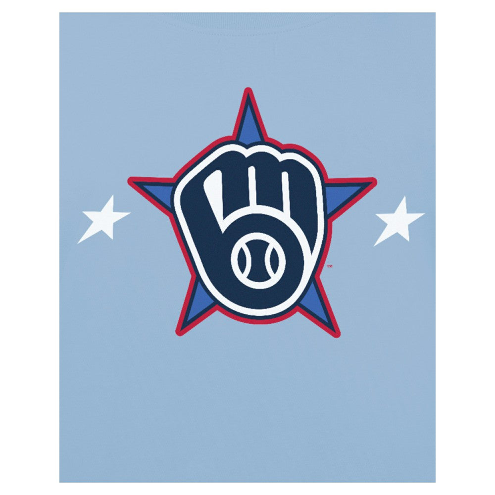 Milwaukee Brewers 2025 MLB All-Star Game Workout T-Shirt Light Blue | New Era