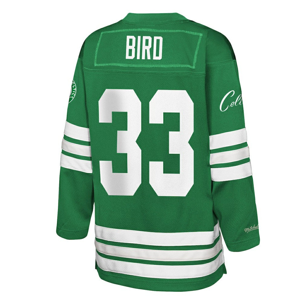 Larry Bird Boston Celtics Youth Maxxed Out 2.0 Fashion Hockey Jersey - Kelly Green