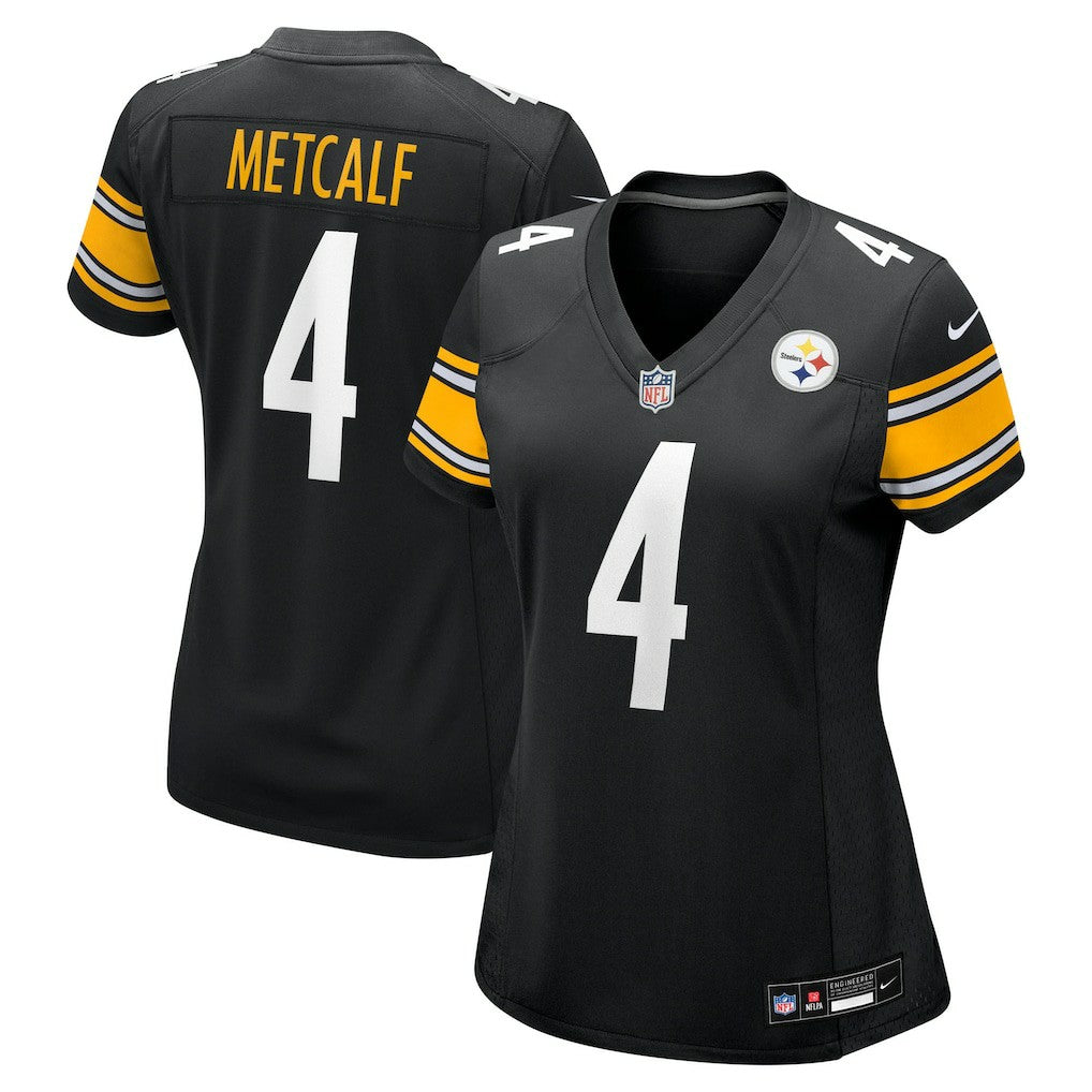 DK Metcalf Pittsburgh Steelers Women's Team Game Jersey - Black