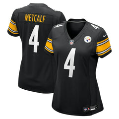 DK Metcalf Pittsburgh Steelers Women's Team Game Jersey - Black