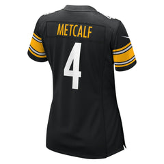 DK Metcalf Pittsburgh Steelers Women's Team Game Jersey - Black