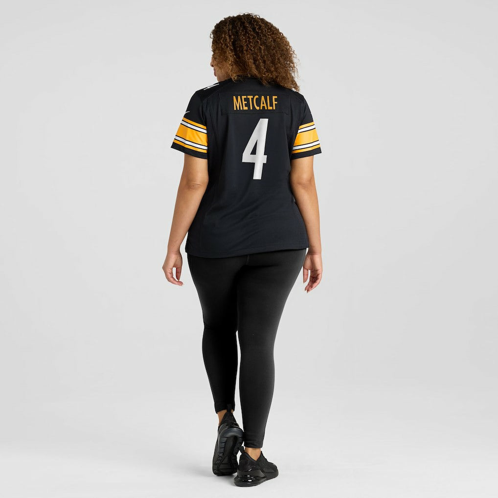 DK Metcalf Pittsburgh Steelers Women's Team Game Jersey - Black