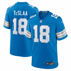 Isaac TeSlaa Detroit Lions Game Player Jersey - Blue