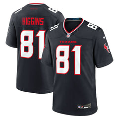 Jayden Higgins Houston Texans Game Jersey - Navy