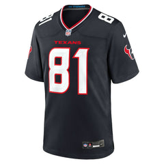 Jayden Higgins Houston Texans Game Jersey - Navy