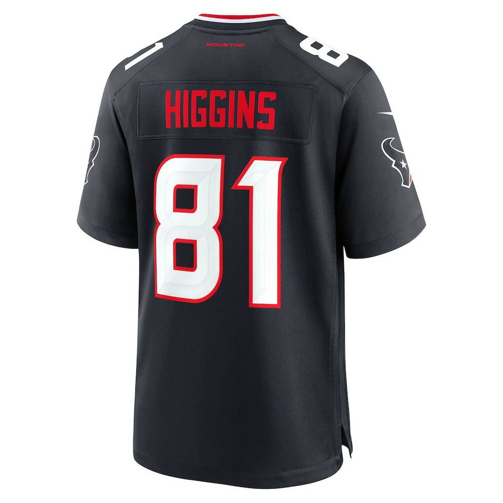 Jayden Higgins Houston Texans Game Jersey - Navy