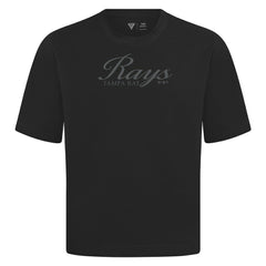 Tampa Bay Rays Levelwear Ethereal Oversized Luxe Signature Knit T-Shirt Black