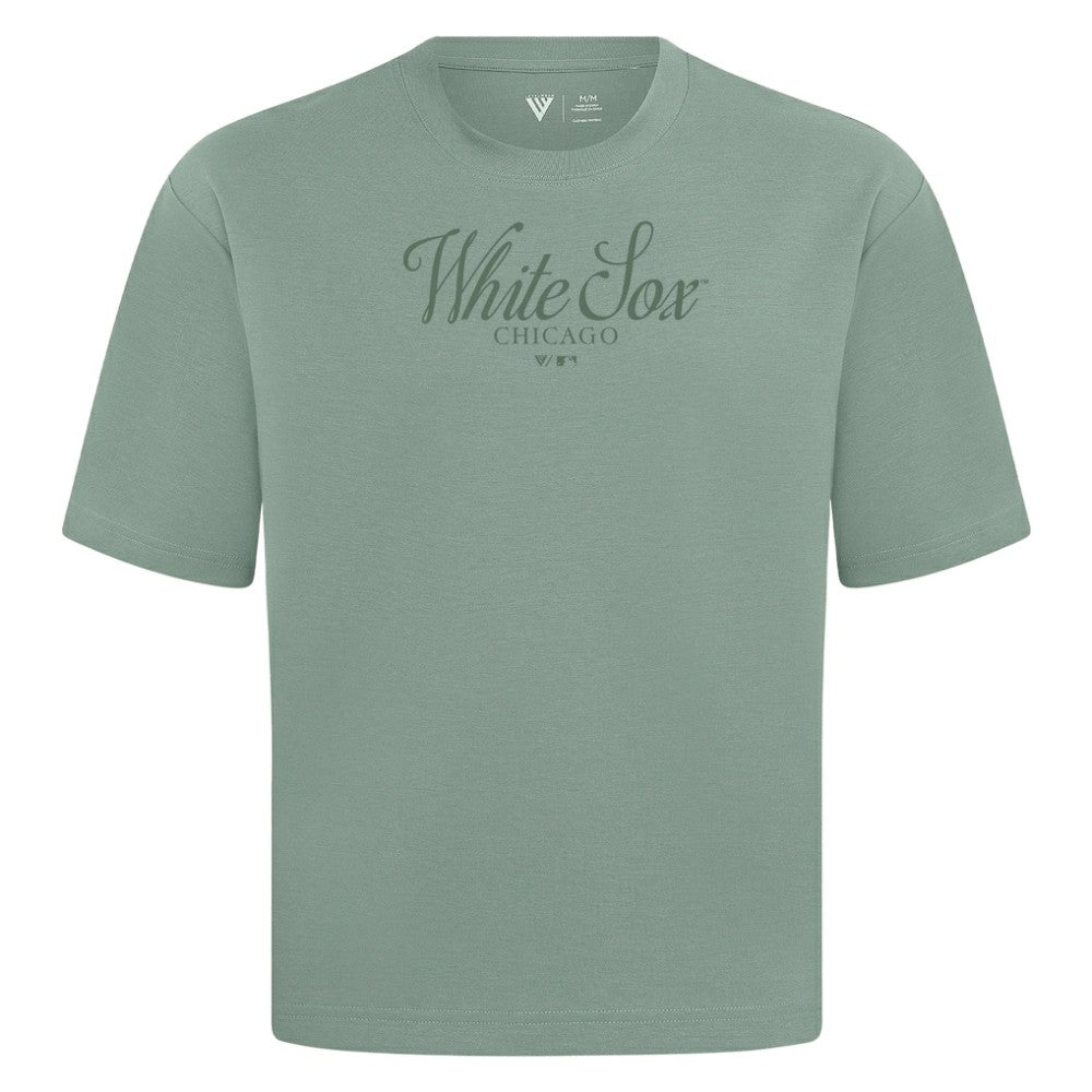 Chicago White Sox Levelwear Ethereal Oversized Luxe Signature Knit T-Shirt Green
