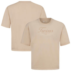 Minnesota Twins Levelwear Ethereal Oversized Luxe Signature Knit T-Shirt Khaki