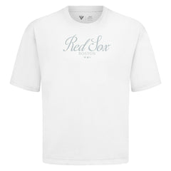Boston Red Sox Levelwear Ethereal Oversized Luxe Signature Knit T-Shirt White