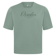 Baltimore Orioles Levelwear Ethereal Oversized Luxe Signature Knit T-Shirt Green