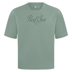 Boston Red Sox Levelwear Ethereal Oversized Luxe Signature Knit T-Shirt Green