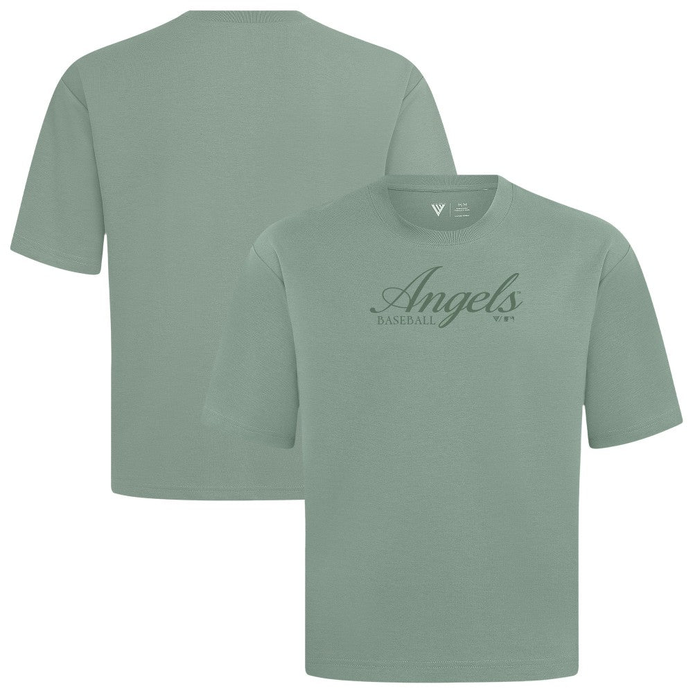 Los Angeles Angels Levelwear Ethereal Oversized Luxe Signature Knit T-Shirt Green