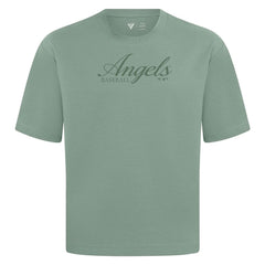 Los Angeles Angels Levelwear Ethereal Oversized Luxe Signature Knit T-Shirt Green