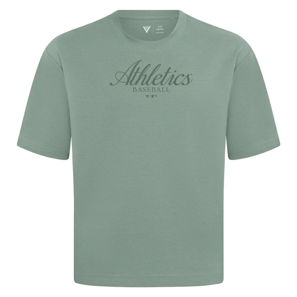 Athletics Levelwear Ethereal Oversized Luxe Signature Knit T-Shirt Green
