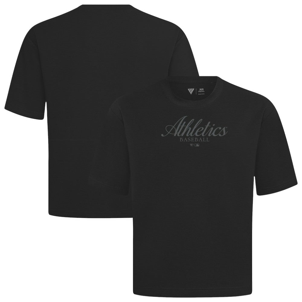 Athletics Levelwear Ethereal Oversized Luxe Signature Knit T-Shirt Black