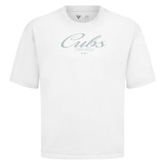 Chicago Cubs Levelwear Ethereal Oversized Luxe Signature Knit T-Shirt White