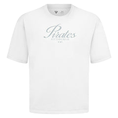 Pittsburgh Pirates Levelwear Ethereal Oversized Luxe Signature Knit T-Shirt White