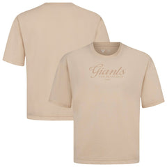 San Francisco Giants Levelwear Ethereal Oversized Luxe Signature Knit T-Shirt Khaki