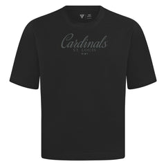 St. Louis Cardinals Levelwear Ethereal Oversized Luxe Signature Knit T-Shirt Black