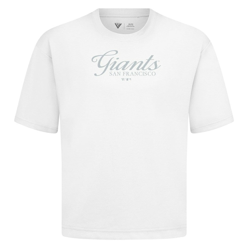 San Francisco Giants Levelwear Ethereal Oversized Luxe Signature Knit T-Shirt White