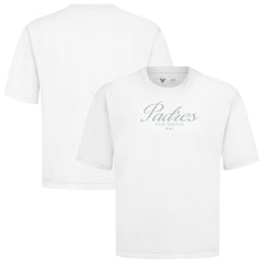 San Diego Padres Levelwear Ethereal Oversized Luxe Signature Knit T-Shirt White