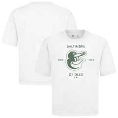 Baltimore Orioles Levelwear Crossway Oversized Luxe Signature Knit T-Shirt White