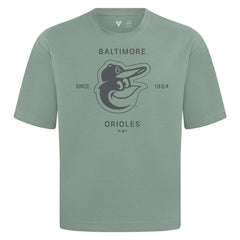 Baltimore Orioles Levelwear Crossway Oversized Luxe Signature Knit T-Shirt Green