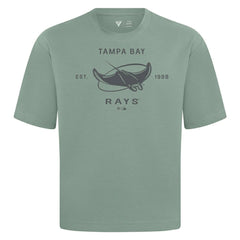 Tampa Bay Rays Levelwear Crossway Oversized Luxe Signature Knit T-Shirt Green