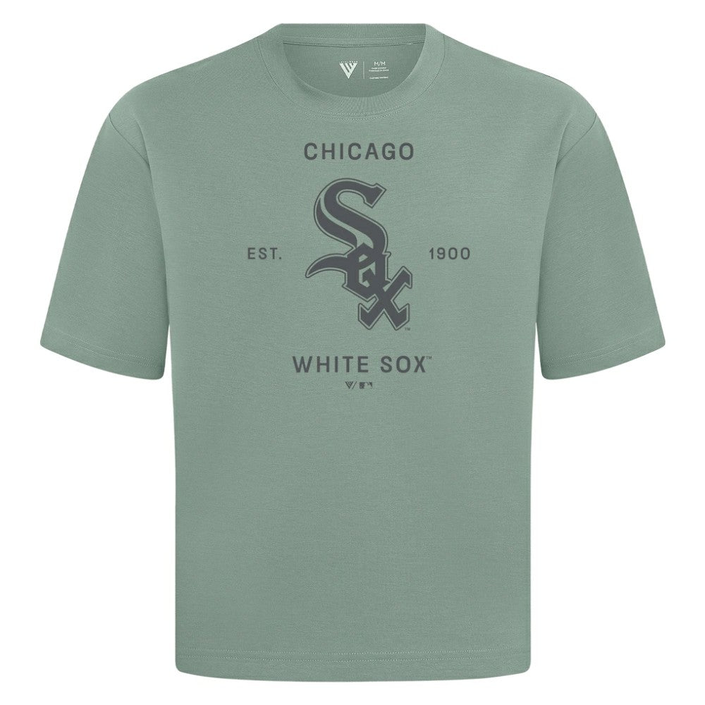 Chicago White Sox Levelwear Crossway Oversized Luxe Signature Knit T-Shirt Green