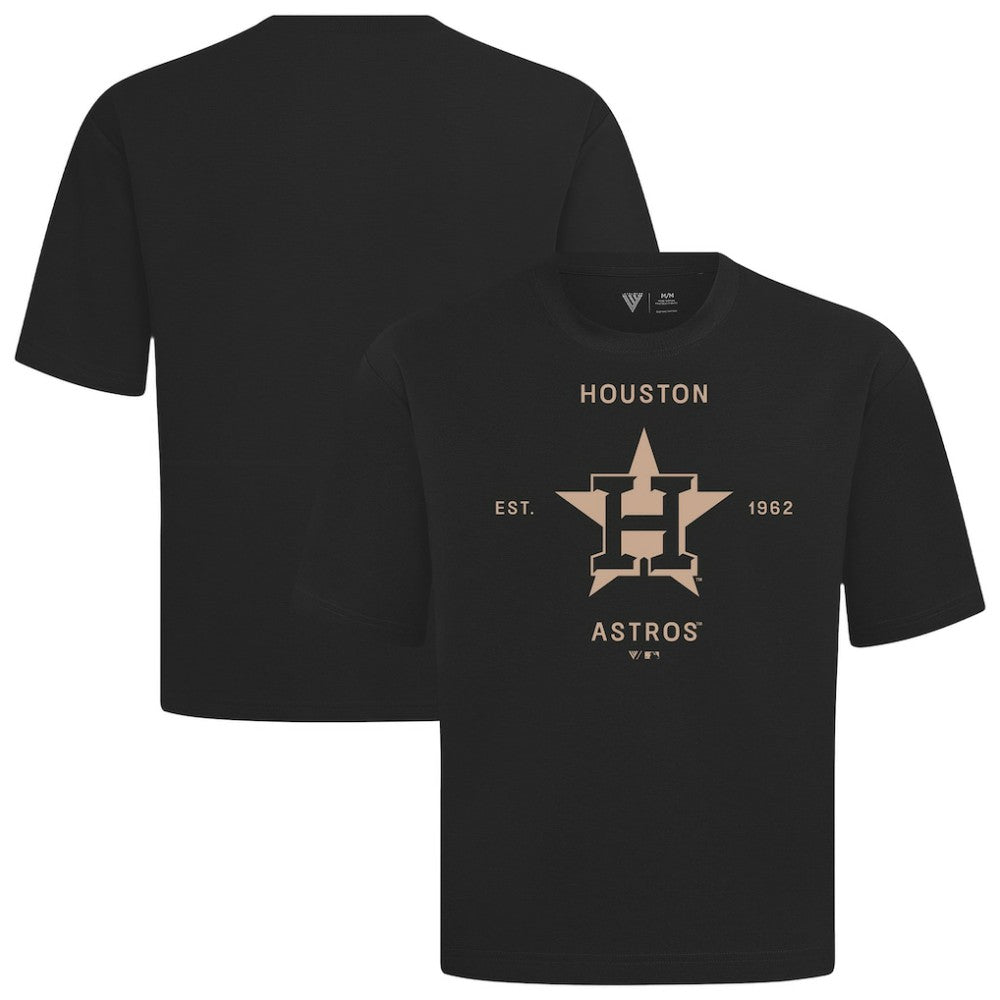 Houston Astros Levelwear Crossway Oversized Luxe Signature Knit T-Shirt Black