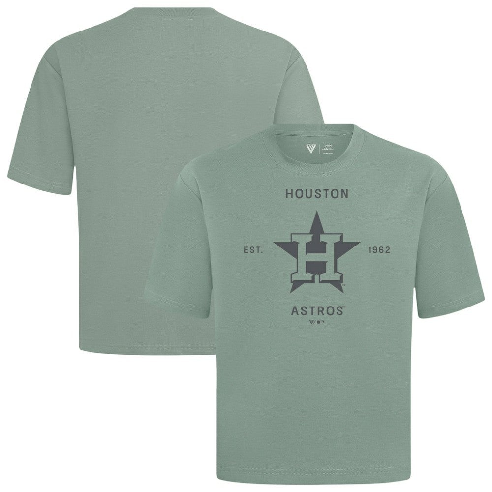 Houston Astros Levelwear Crossway Oversized Luxe Signature Knit T-Shirt Green