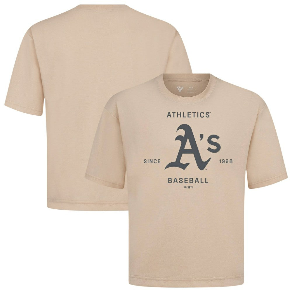 Athletics Levelwear Crossway Oversized Luxe Signature Knit T-Shirt Khaki