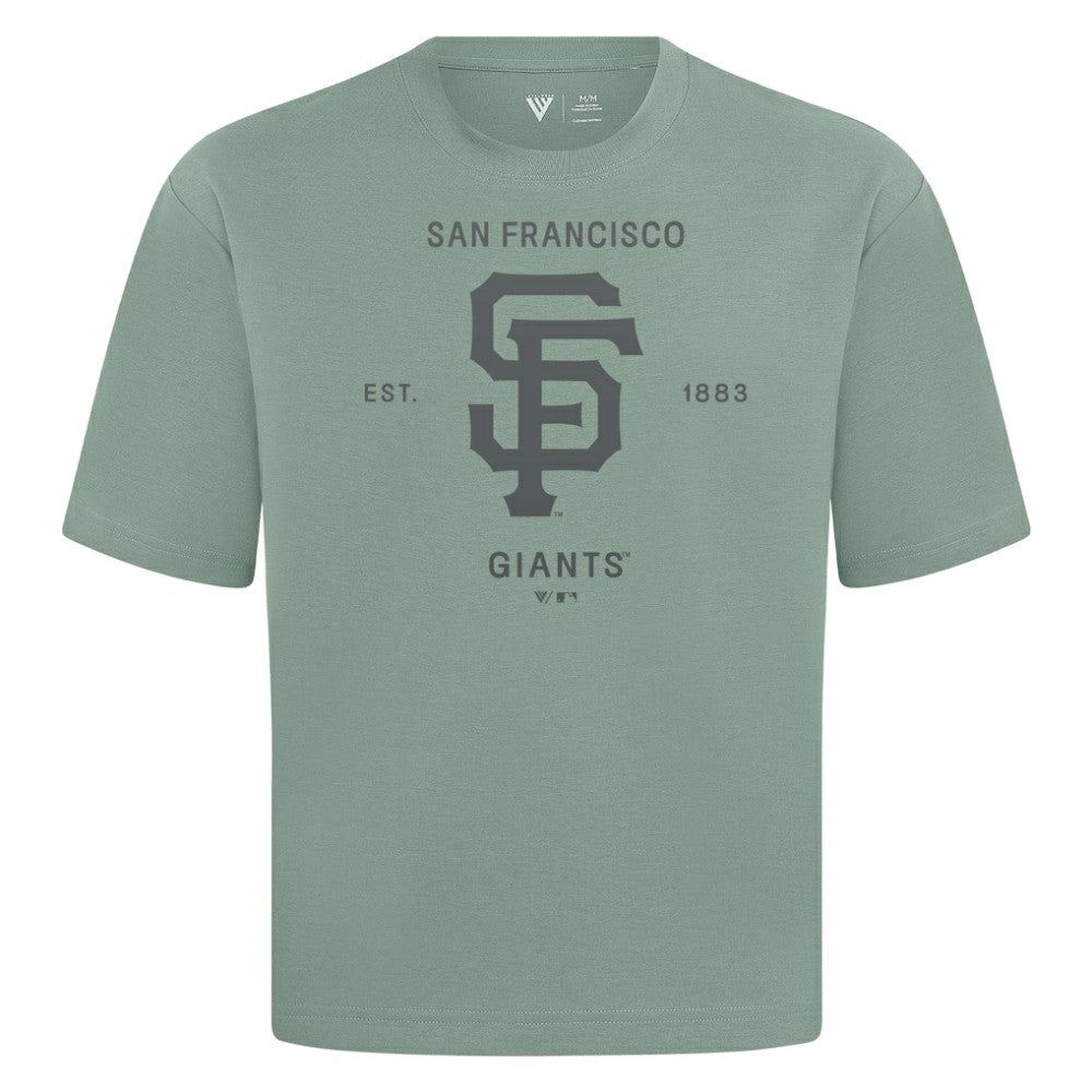 San Francisco Giants Levelwear Crossway Oversized Luxe Signature Knit T-Shirt Green
