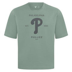 Philadelphia Phillies Levelwear Crossway Oversized Luxe Signature Knit T-Shirt Green
