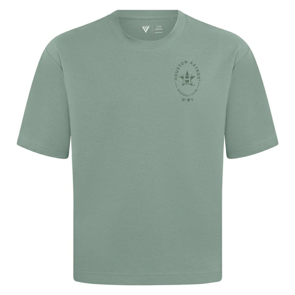 Houston Astros Levelwear Signet Oversized Luxe Signature Knit T-Shirt Green