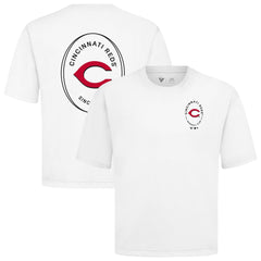Cincinnati Reds Levelwear Signet Oversized Luxe Signature Knit T-Shirt White