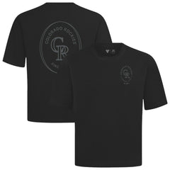 Colorado Rockies Levelwear Signet Oversized Luxe Signature Knit T-Shirt Black