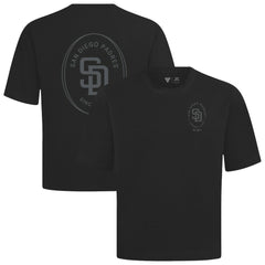 San Diego Padres Levelwear Signet Oversized Luxe Signature Knit T-Shirt Black