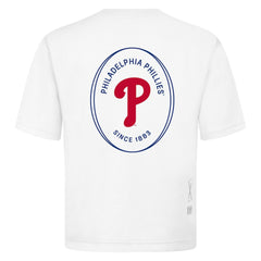 Philadelphia Phillies Levelwear Signet Oversized Luxe Signature Knit T-Shirt White